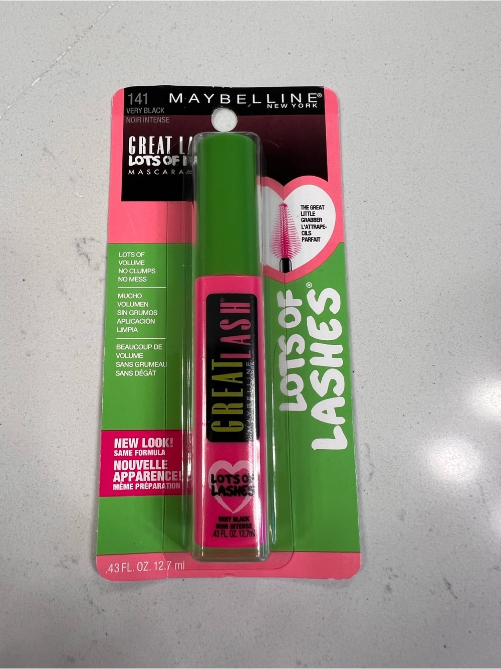 Maybelline Great Lots of Lashes Mascara - 141 Very Black - Sealed